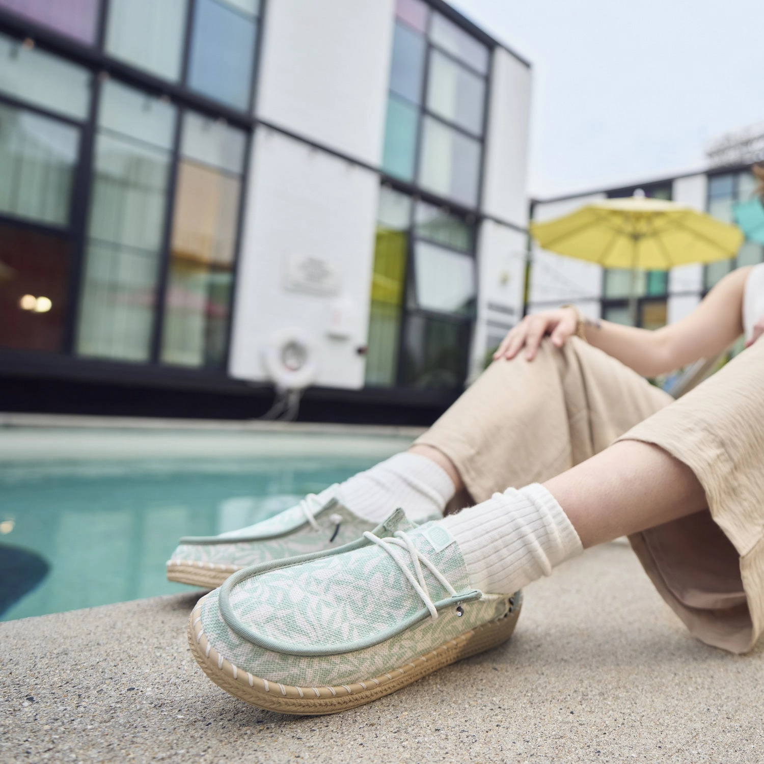 Women's Hey Dude, Wendy Espadrille Slip-On Waterproof Shoes Size