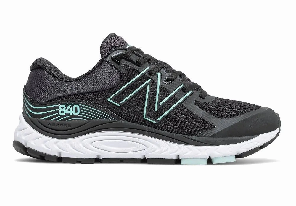 Women's New Balance Fresh Foam 840v5, Black/Storm Blue, 7.5 B Medium New Balance 6090