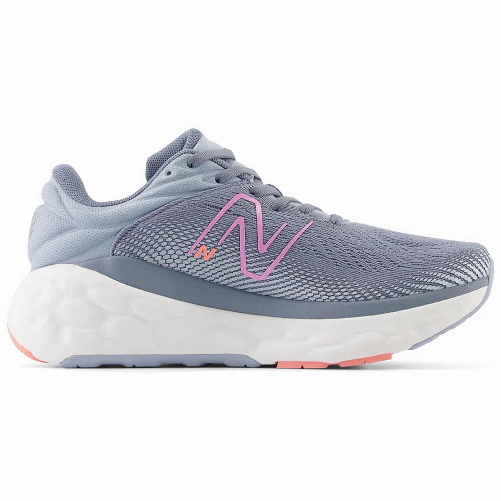 Women's New Balance Fresh Foam X 840v1, Arctic Grey/Raspberry, 7 2E Extra Wide New Balance Fresh Foam X Kaiha Road Women's