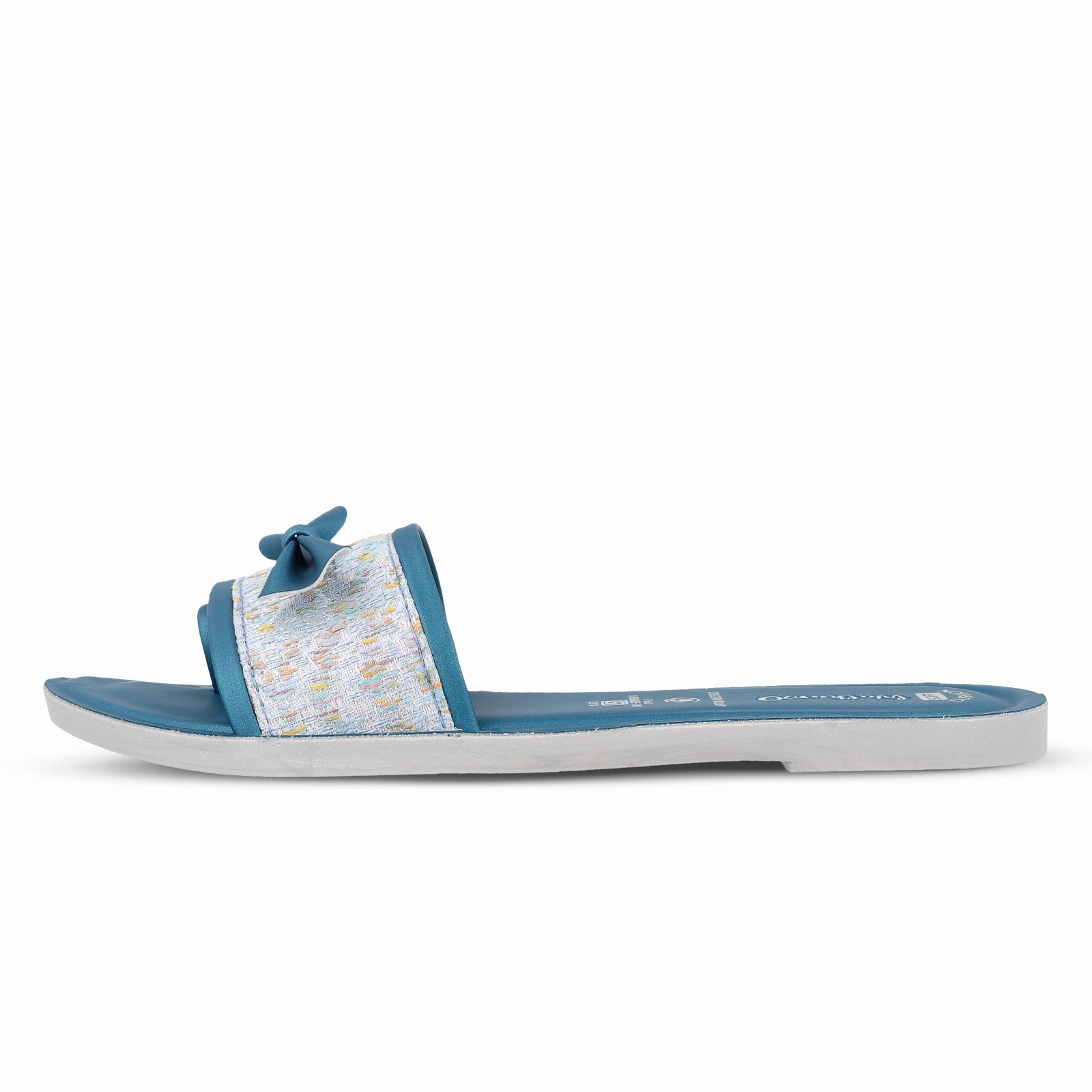 Women's Slide Sandals - WLR73002 Peacock Blue Sandals Careers