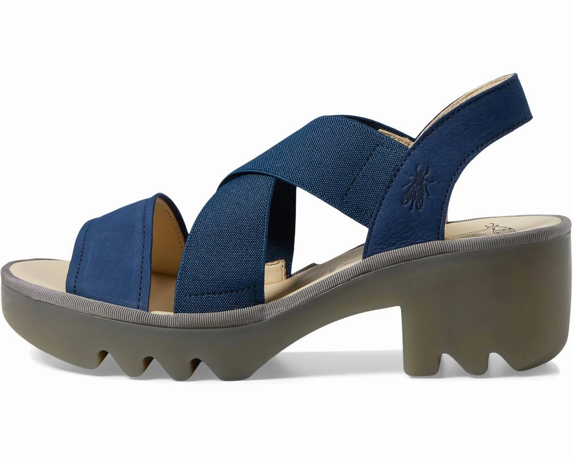 Women's Taji502Fly Leather Slingback Sandal In Blue H Sandals