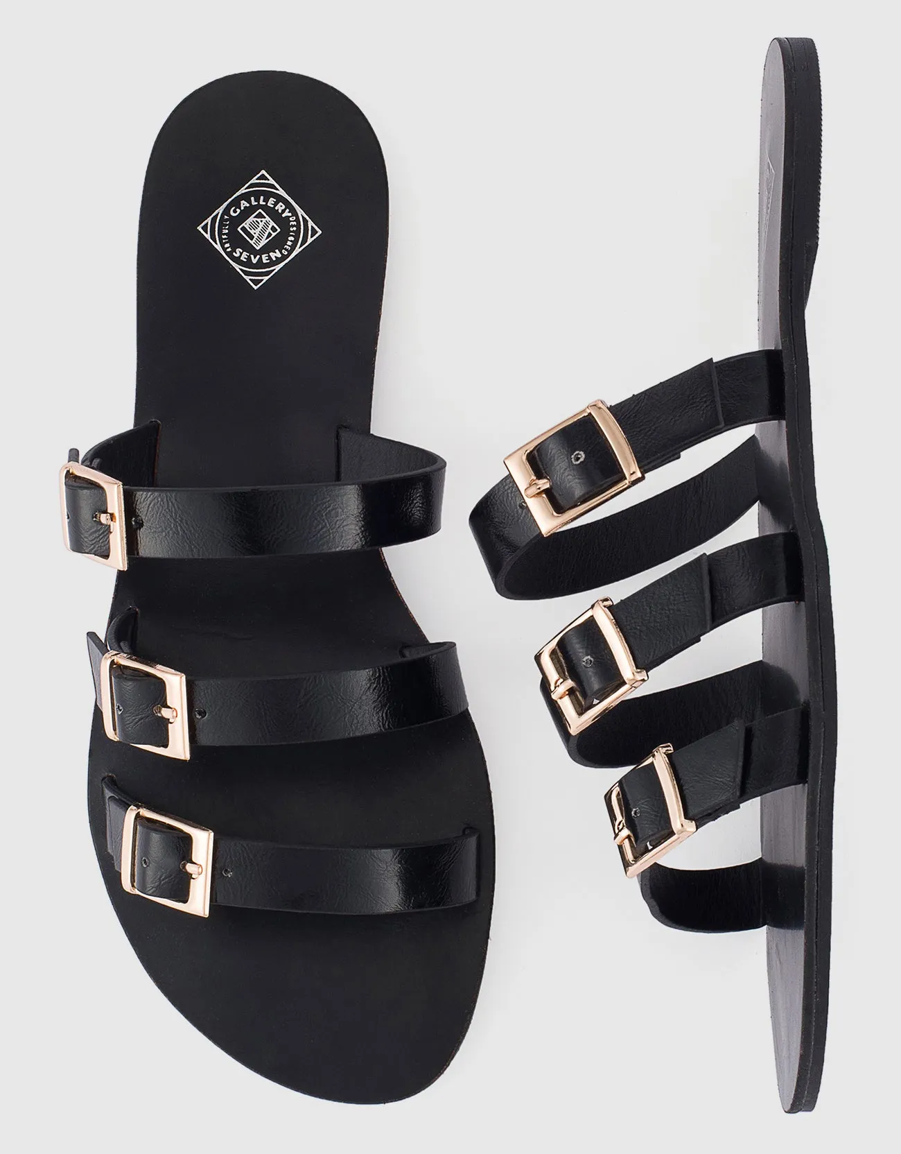 Sandals Royal Caribbean All Inclusive Resort Women's Tri-Strap Buckle Slide  Sandal