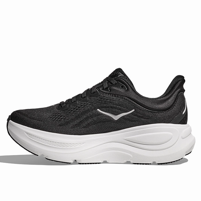 Height Increase Womens Hoka Bondi 9 in Black/White
