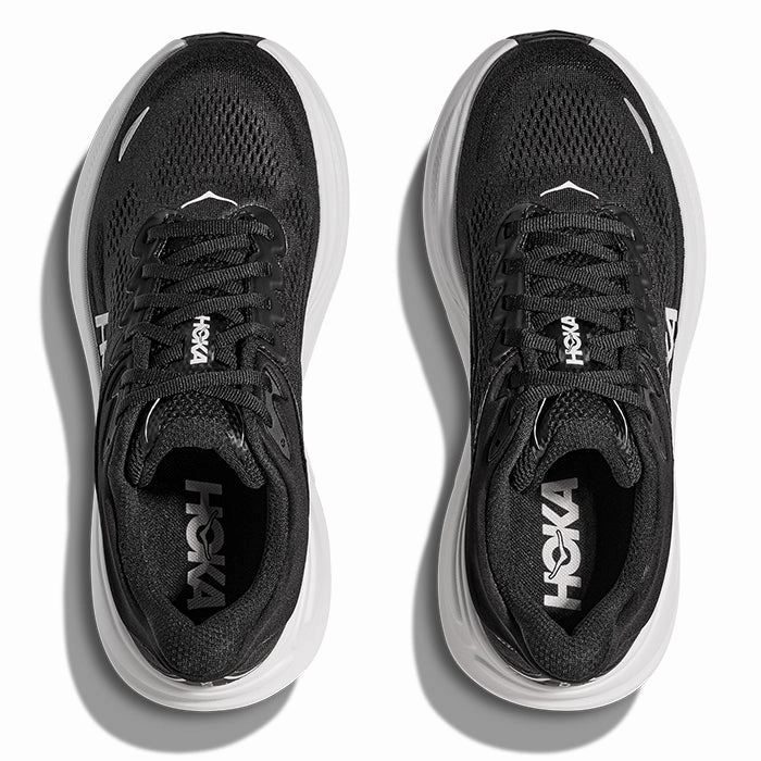 Shoes White Womens Hoka Bondi 9 in Black/White