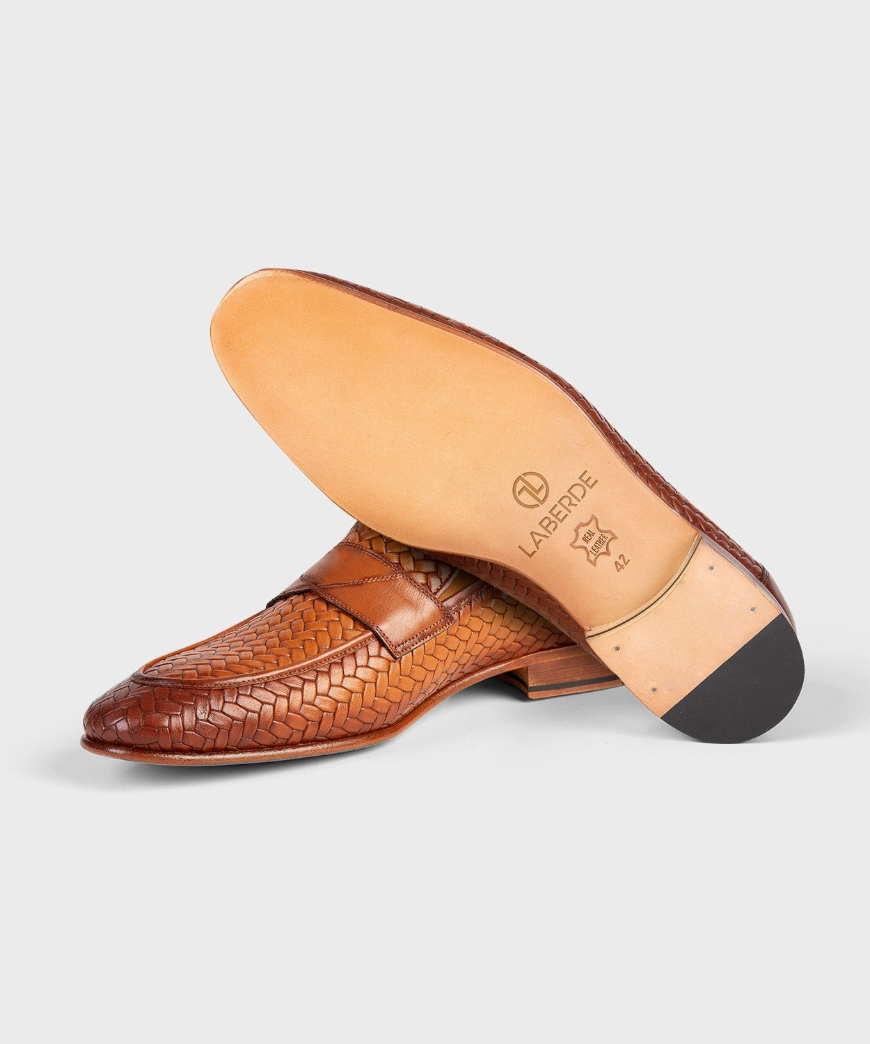 Woven Loafers Ostrich Leather Loafers