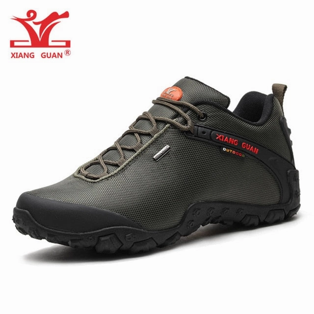 XIANG GUAN Men Hiking Shoes Women Trekking Boots Black Green Breathable Sport Climbing Mountain Camping Outdoor Walking Sneakers Mad Rock Shark 2.0 Climbing Shoe