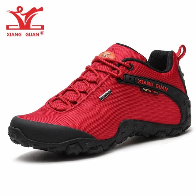 XIANG GUAN Men Hiking Shoes Women Trekking Boots Black Green Breathable Sport Climbing Mountain Camping Outdoor Walking Sneakers Beginners Climbing