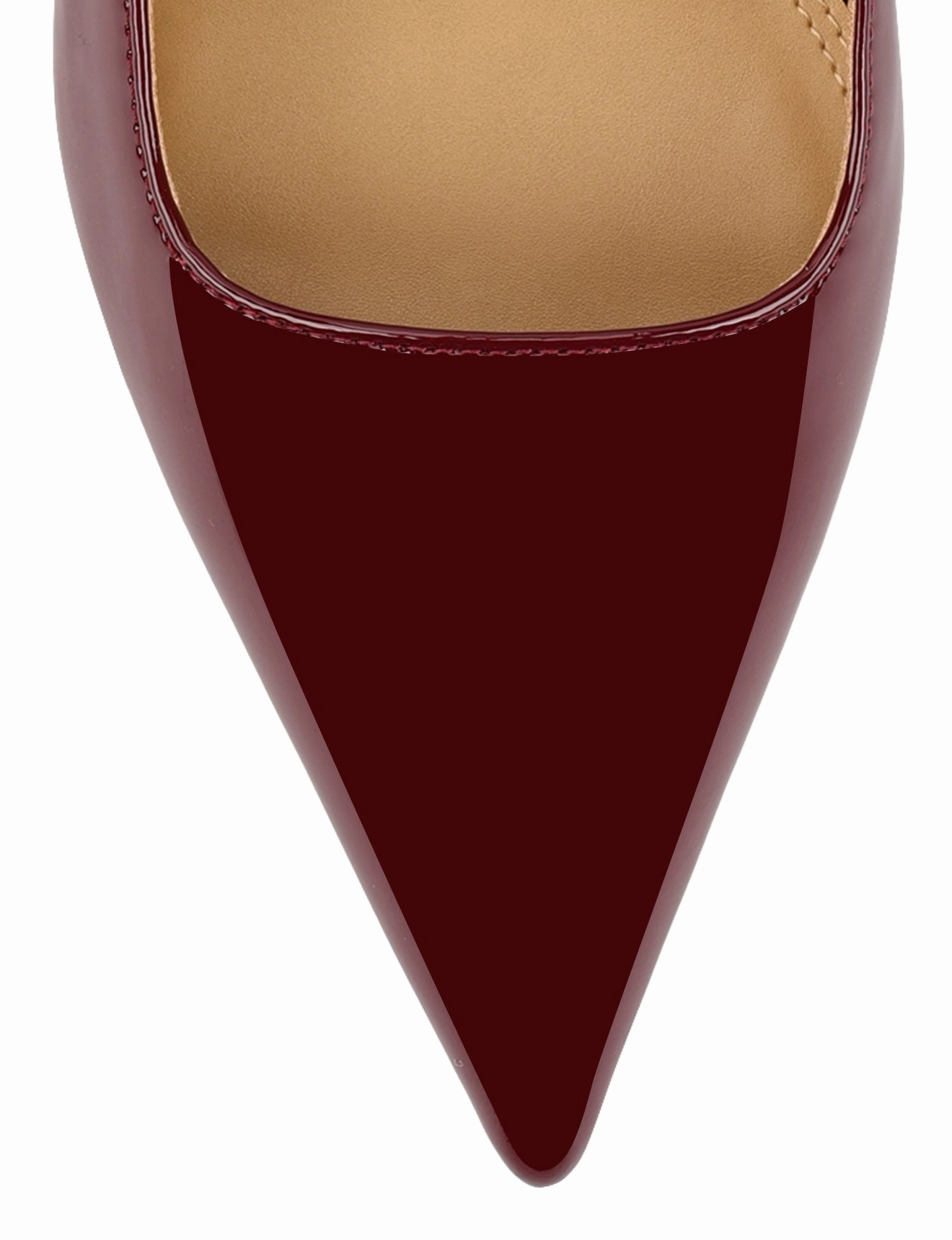 Yarra Pointed Toe Slingbacks - Red Wine Patent Leather