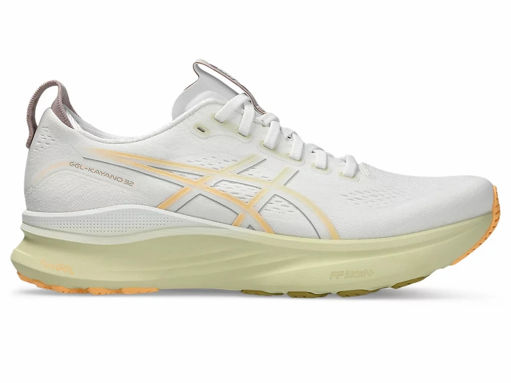 Men's Asics Gel-Kayano 32 - White/Orange Glow Asics Golf Shoes Waterproof