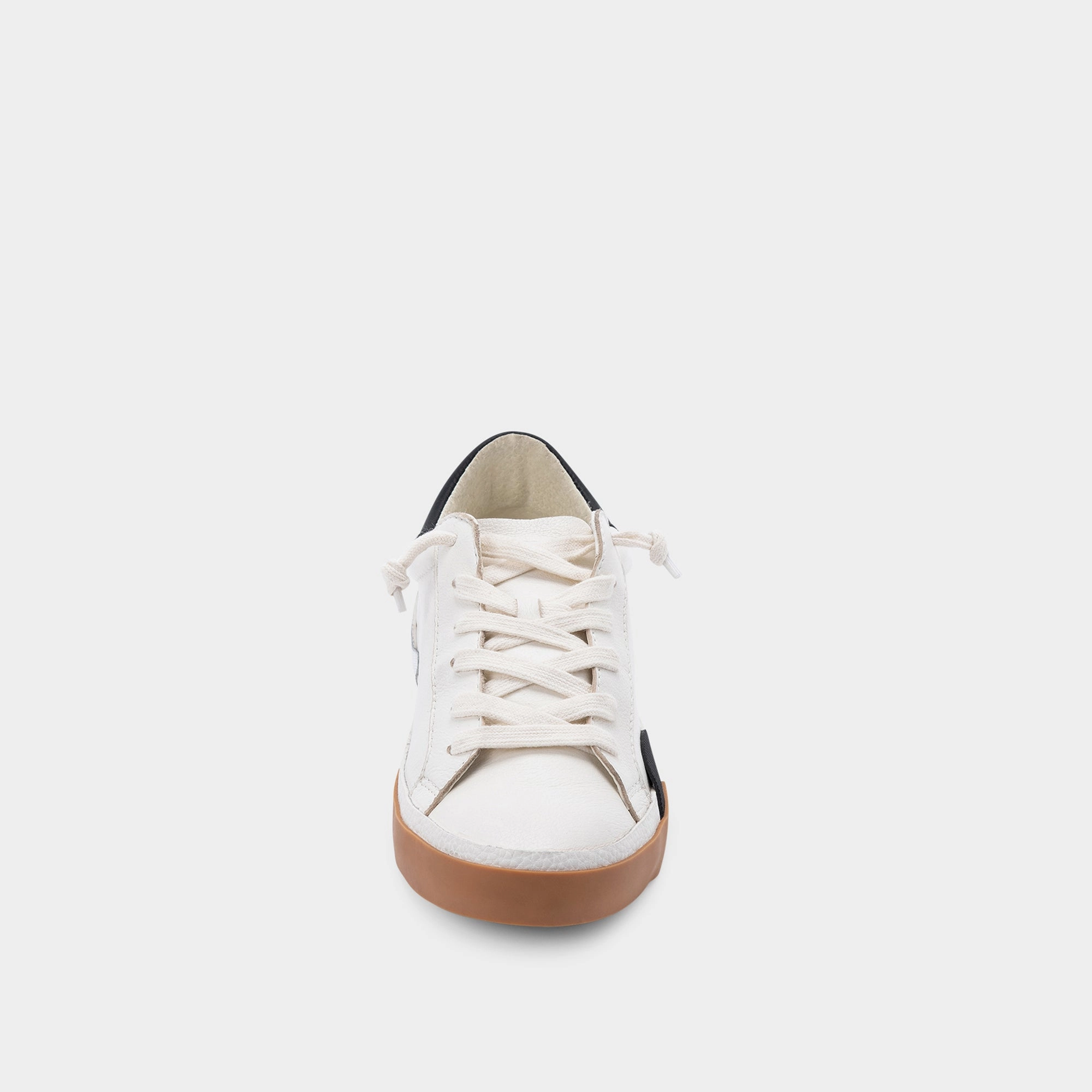 ZINA SNEAKERS WHITE BLACK LEATHER - re:vita Sneakers Logo